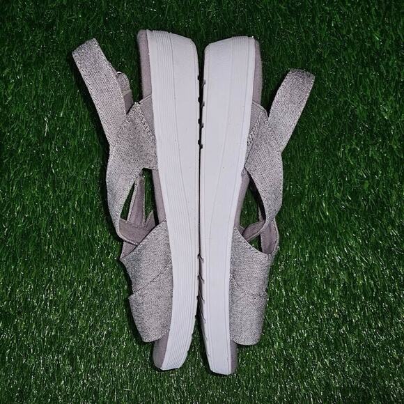 Grasshopper Sandals Womens 10 M Gray Ortholite Cush Insoles adjust heel strap - Picture 5 of 7